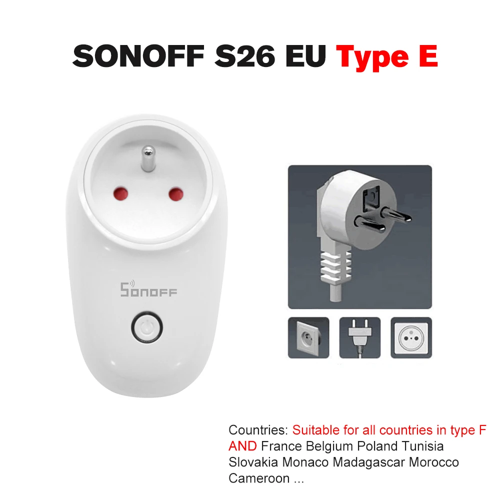 3 шт. SONOFF S26 ITEAD умная розетка Wi Fi Беспроводной дистанционного Управление зарядный