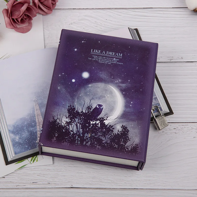 Оригинальность многоцветная записная книжка для путешественников в стиле ретро лунный свет небольшой свежий замок на пояс цветная страница дневник