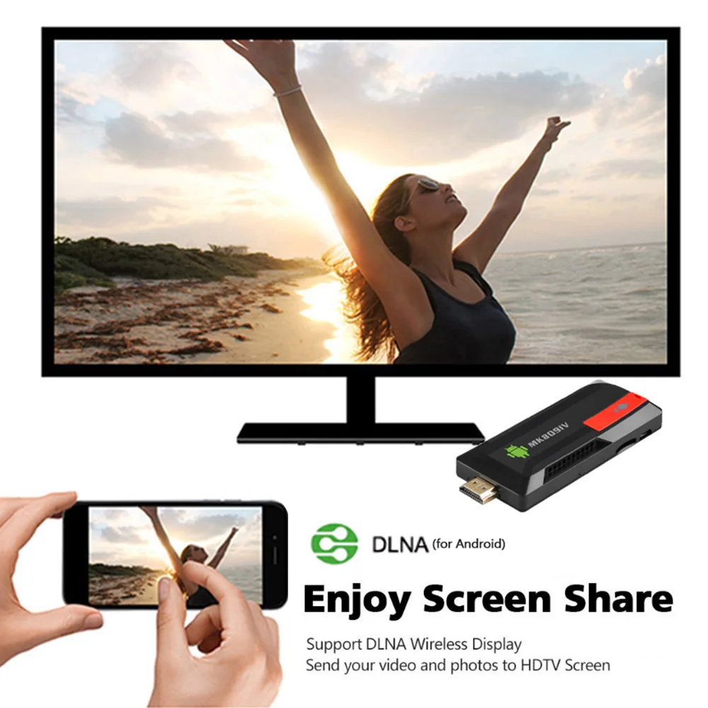 Docooler MK809 IV Android 7 1 TV Dongle RK3229 четырехъядерный ТВ приставка 2G/8G UHD 4K HD 3D мини ПК H.265 WiFi