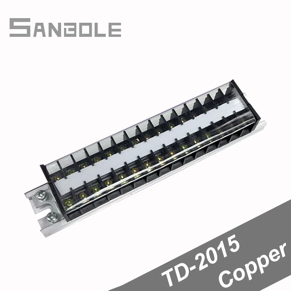 TD 2015 медная Соединительная Клеммная колодка серия Барьерная фиксированная