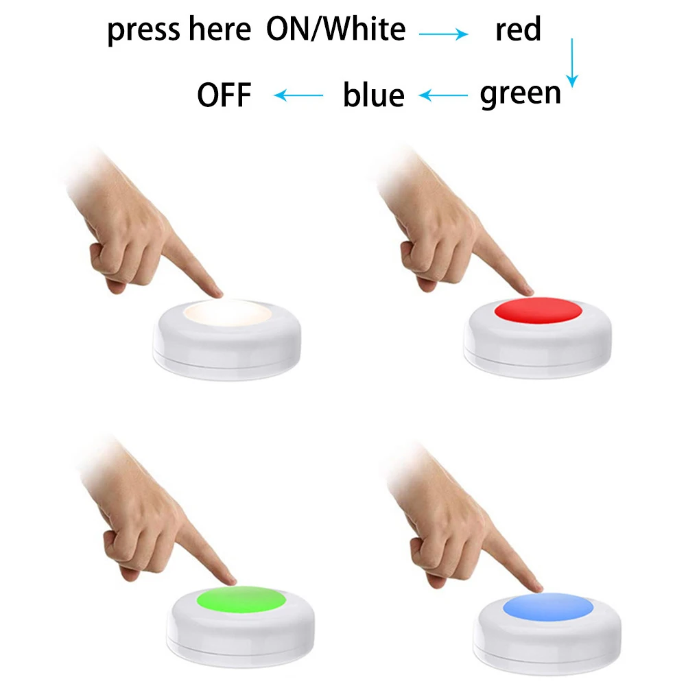 1/3/6 шт RGB светодиодный светильник для шкафа беспроводной сенсорный датчик с
