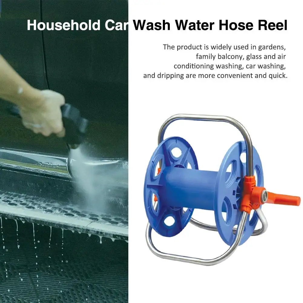 

Portable 20m 30m 40m Household Garden Water Hose Reel Cart Pipe Storage Car Washer PipeHose Winding Tool Rack Holder