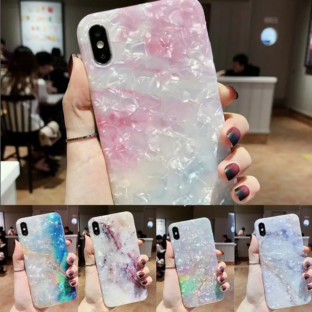KISSCASE Marble Shell Phone Case for iPhone 7 8 X XS MAX Soft TPU 6 6s plus Back cover Gradient fundas | Мобильные телефоны и