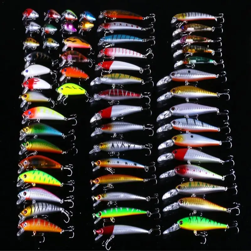 

Hot 56PCS Lures Set Mixed Minnow Lot Lure Bait Crankbait Tackle Bass Fishing Wobblers Suitable For Different Kinds Of Fishes