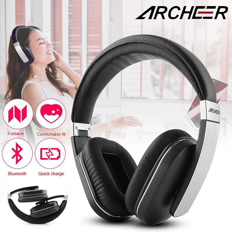 ARCHEER AH07 Складные bluetooth наушники беспроводные стерео с микрофоном мягкие амбушюры