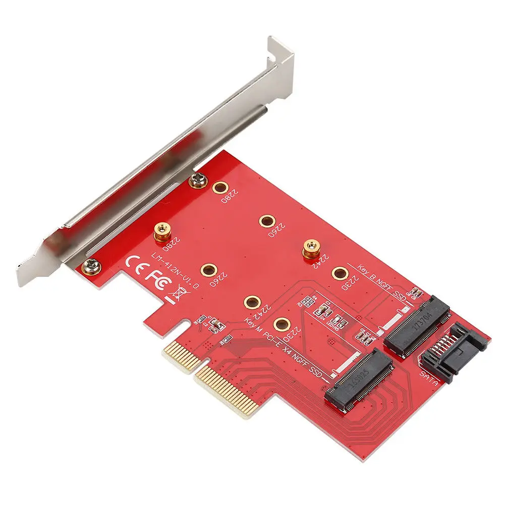 Pci-E X4 к M.2 Ngff M/B Ключ Ssd Sata адаптер конвертер карта для настольных ПК | Компьютеры и