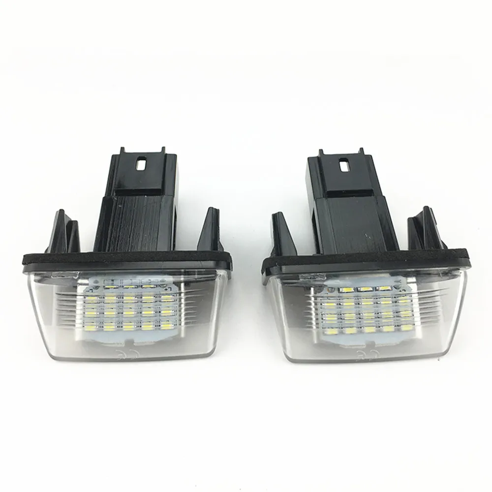 

2Pcs CE Cars Error Free LED License Plate Light Chips Number Licence Plate Lamp for Peugeot 206 207 307 308 Citroen C3 C4 C5 C6