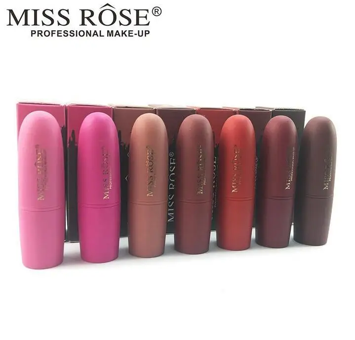 Нюдовая губная помада Miss Rose 22 цвета водостойкая коричневая вампира матовая