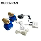 Русская версия, датчик утечки воды, сигнализация для умного дома, 2 шт. DN15 DN20 DN25, клапаны, датчик утечки воды