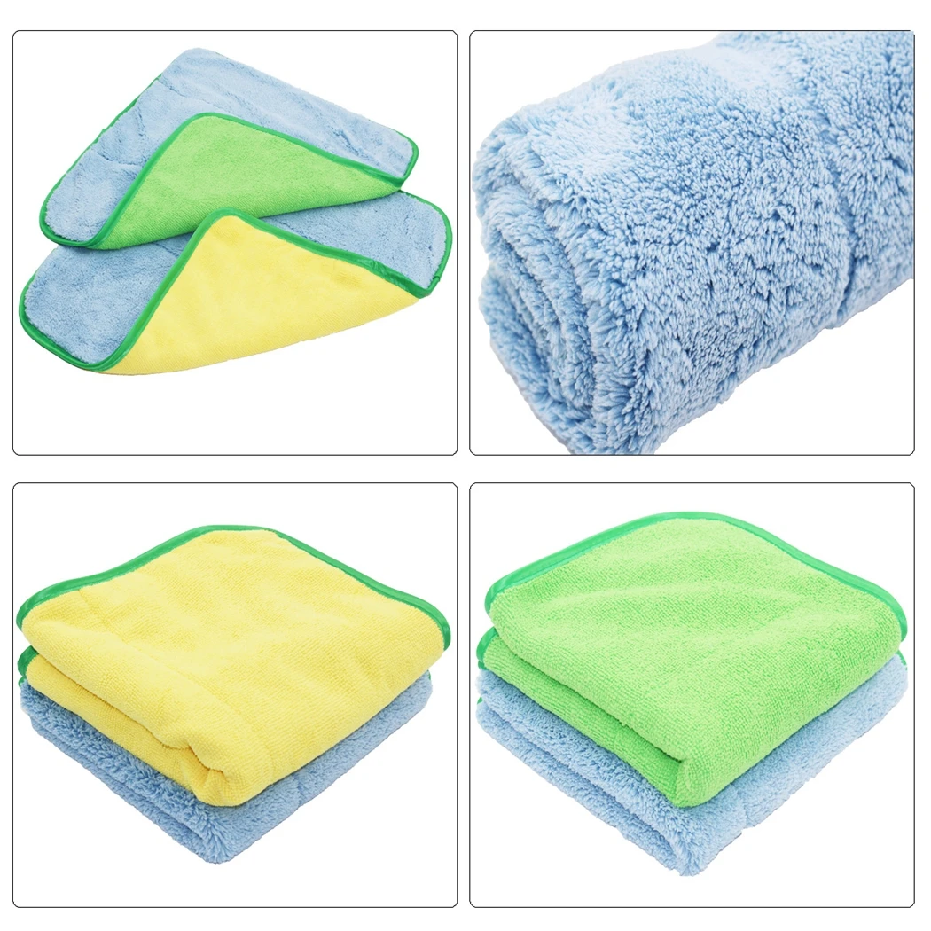 Car Care Polishing Wash Towels Plush Microfiber Washing Drying Towel Strong Thick Polyester Fiber Cleaning Cloth | Дом и сад