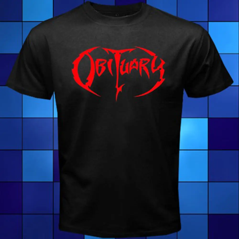 New Obituary Death Metal Band Logo Black T-Shirt Size S M L XL 2XL 3XL | Мужская одежда