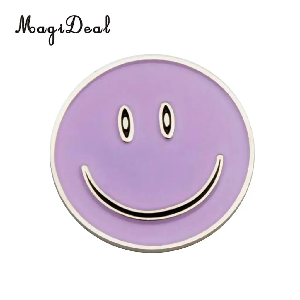 Professional Sturdy Smile Face Magnetic Cap Hat Visor Clip Golf Gift Purple Accessories | Спорт и развлечения