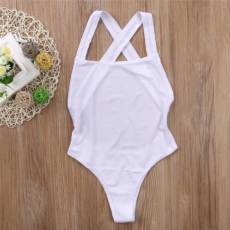 Женские Купальники Горячие пикантные однотонные купальники лето спинки Крест