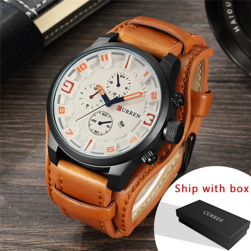 

Hot Men Watches Men Hour Curren Brand Military Sports Quartz Watch Men Hodinky Erkek Kol Saati Dropshipping Shiping With Box