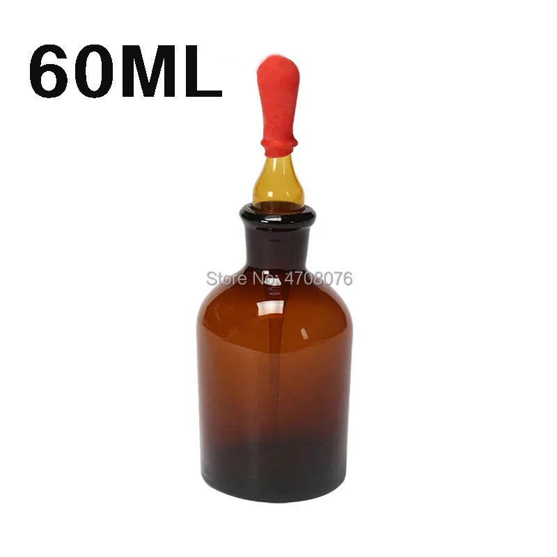 30/60/125ml 3pc/pack Glass Dropping Bottle Pipette  brown Ground Stopper and Dropper Borosilicate dropping bottle Pyrex pipette