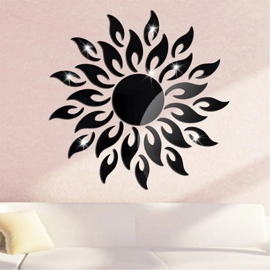 Новые 27 шт Серебряные настенные наклейки для комнаты DIY дома стенка шкаф под