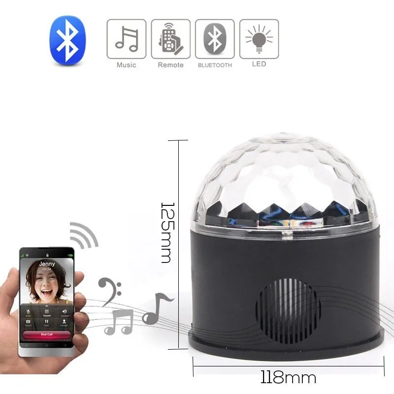 Led диско магический шар свет Bluetooth динамик для дома караоке музыкальный плеер