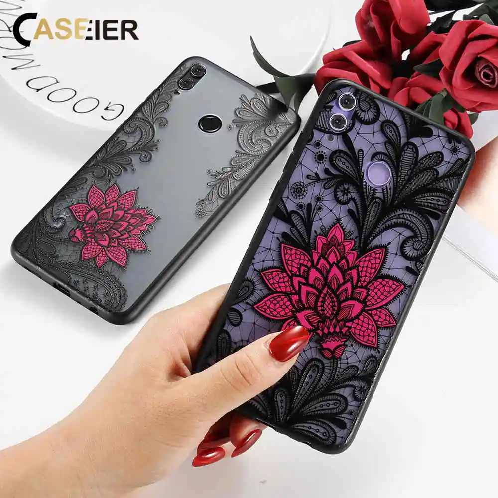 Чехол для телефона CASEIER Huawei P30 P20 Pro Lite Y9 P Smart 2019 чехол с кружевным и цветочным