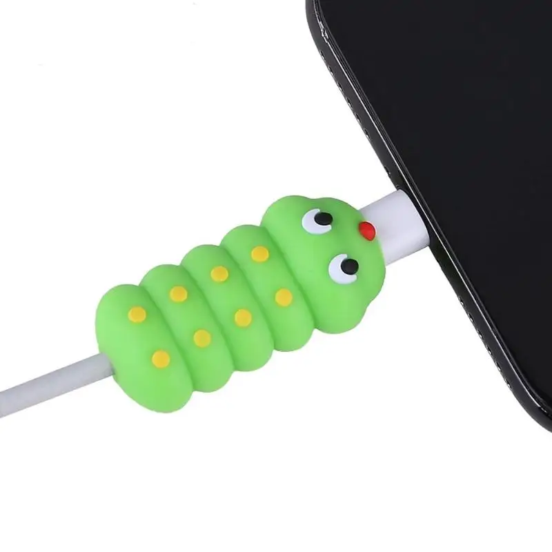 Прекрасный мультфильм животных USB зарядное устройство кабель протектор адаптер