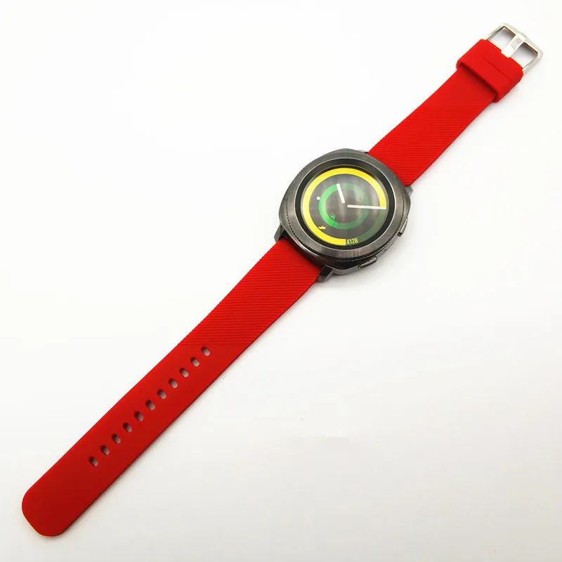 Ремешок из натуральной кожи для Samsung Galaxy Watch 42 мм спортивный мягкий резиновый