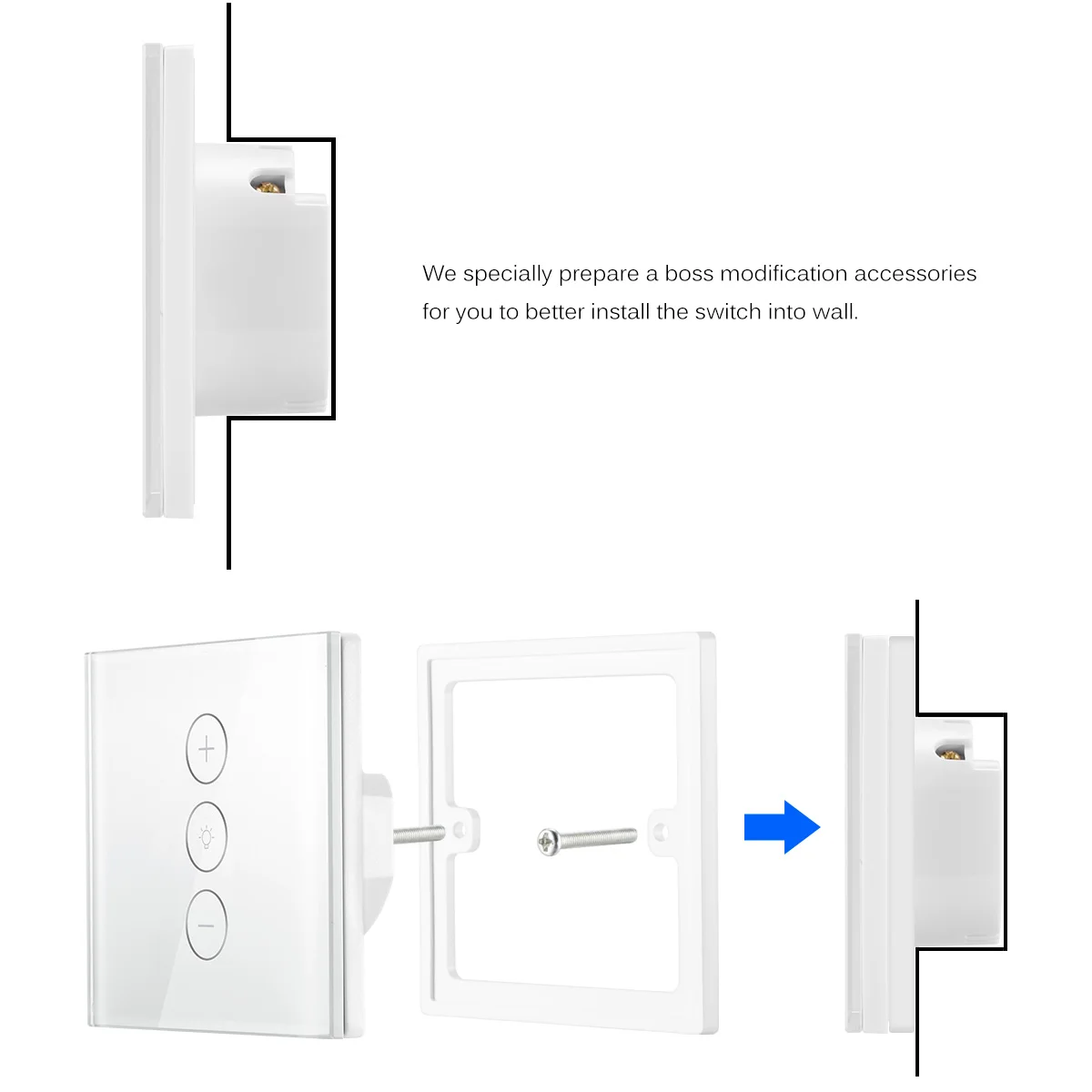 Wireless Led Dimmer 220V WiFi Touch Control Light Stepless Switch Work With Phone APP Amazon Alexa /Google Home / IFTTT | Лампы и