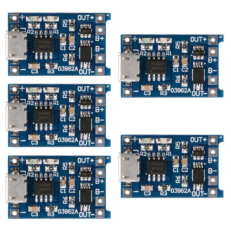 5 шт. 1 А в Micro USB TP4056 литиевая батарея зарядное устройство Модуль платы TE420| |