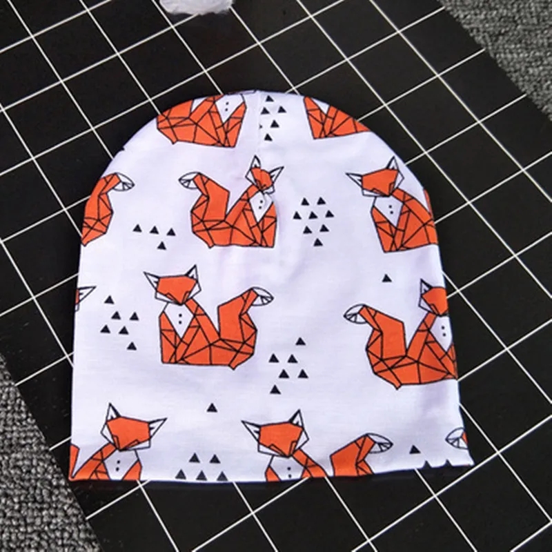 1Pcs Baby Hat Neck Scarves Animal Print Cotton Girl Boy Beanie Scarf Toddler Infant Kids Caps Cartoon Knit Bonnet Accessories | Детская
