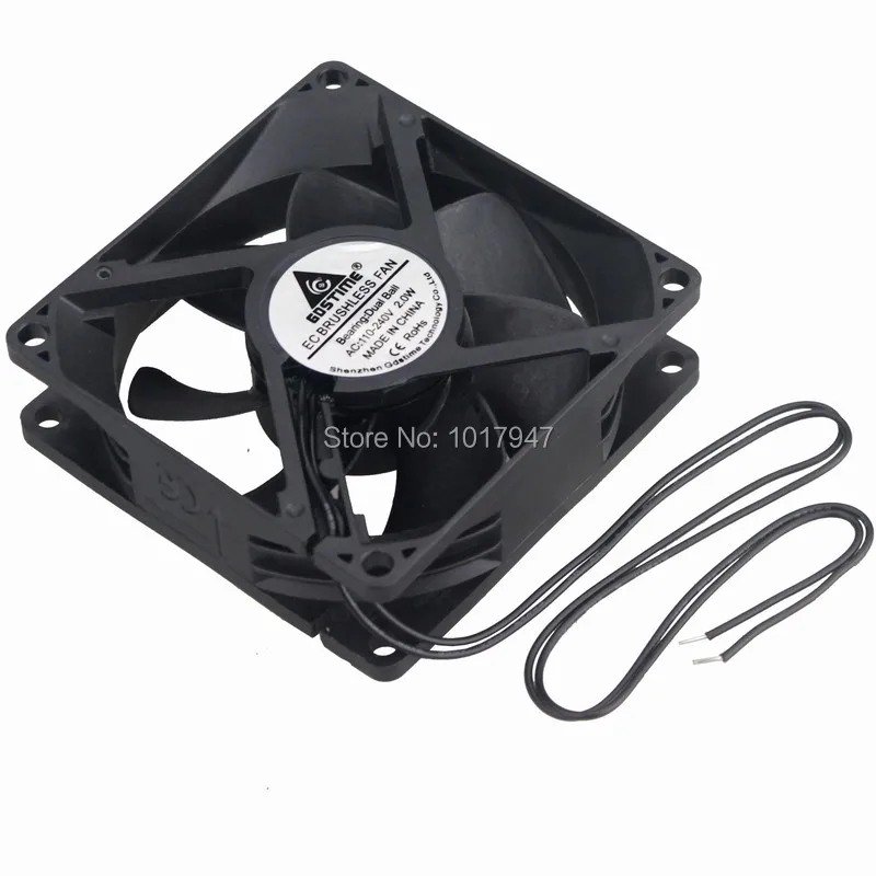 10 PCS lot Gdstime 2Pin AC 110V 115V 120V 220V 240V Radiator Cooler Fans 9cm 9225 Ball EC Brushless Cooling Fan 90mm 92mm x 25mm |