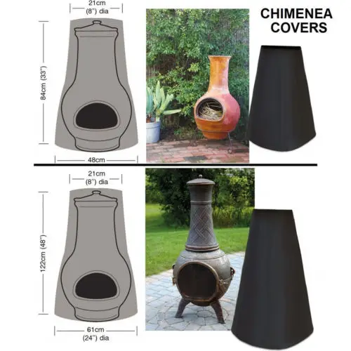 Chimenea водонепроницаемый дождевик наружный сад УФ Chiminea форма протектор