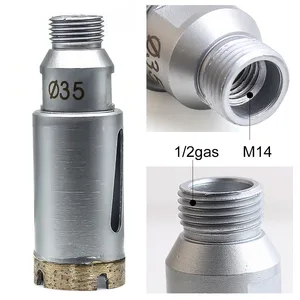 Сверло с алмазным ядром для влажного фрезерования и сверления, диаметр 1-38 дюйма, диаметр 12 дюйма, 35 мм