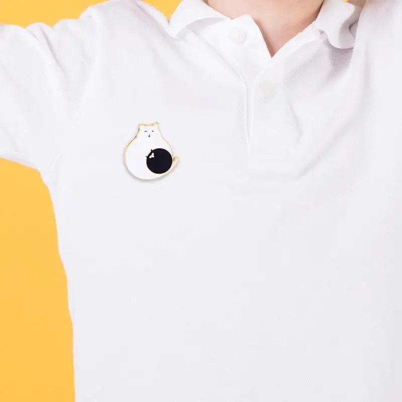 Женская и мужская брошь милая рубашка в виде животного джинсовая куртка отворот