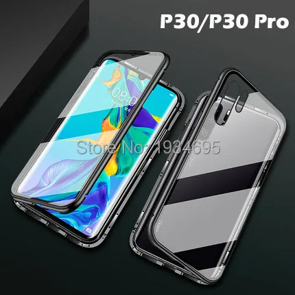 HUAWEI P30 Pro Magnetic Adsorption Case Ultra Phone For Huawei P20 P20Pro Magnet Tempered Glass |