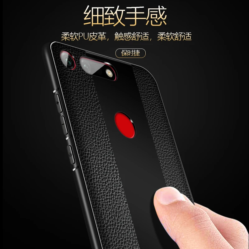 Чехол для Huawei Honor V20 Роскошный чехол из искусственной кожи с задней крышкой
