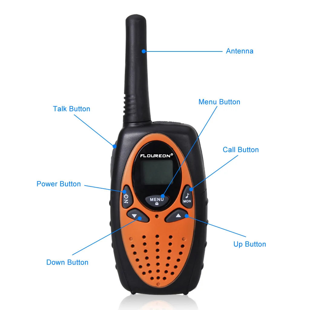 Floureon 22 канала две рации UHF462 467MHz 2 Way Радио 3 км переговорные детские игрушки рация