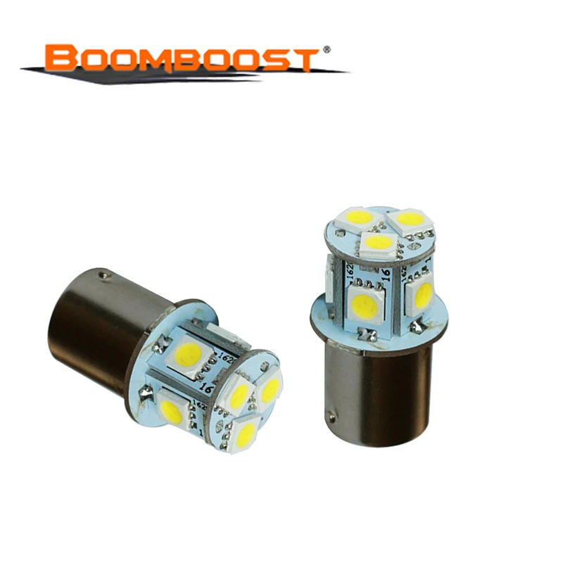 Автомобильные задние лампы 10 шт./лот BA15S 1 9 Вт 8LED дверь зазор внешняя лампа