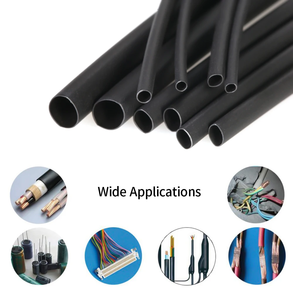 Heat Shrink Tubing Ratio 2:1 Electrical Sleeving Cable Wire Heatshrink Tube Black 50mm Diameter &amp 2m Length | Обустройство дома