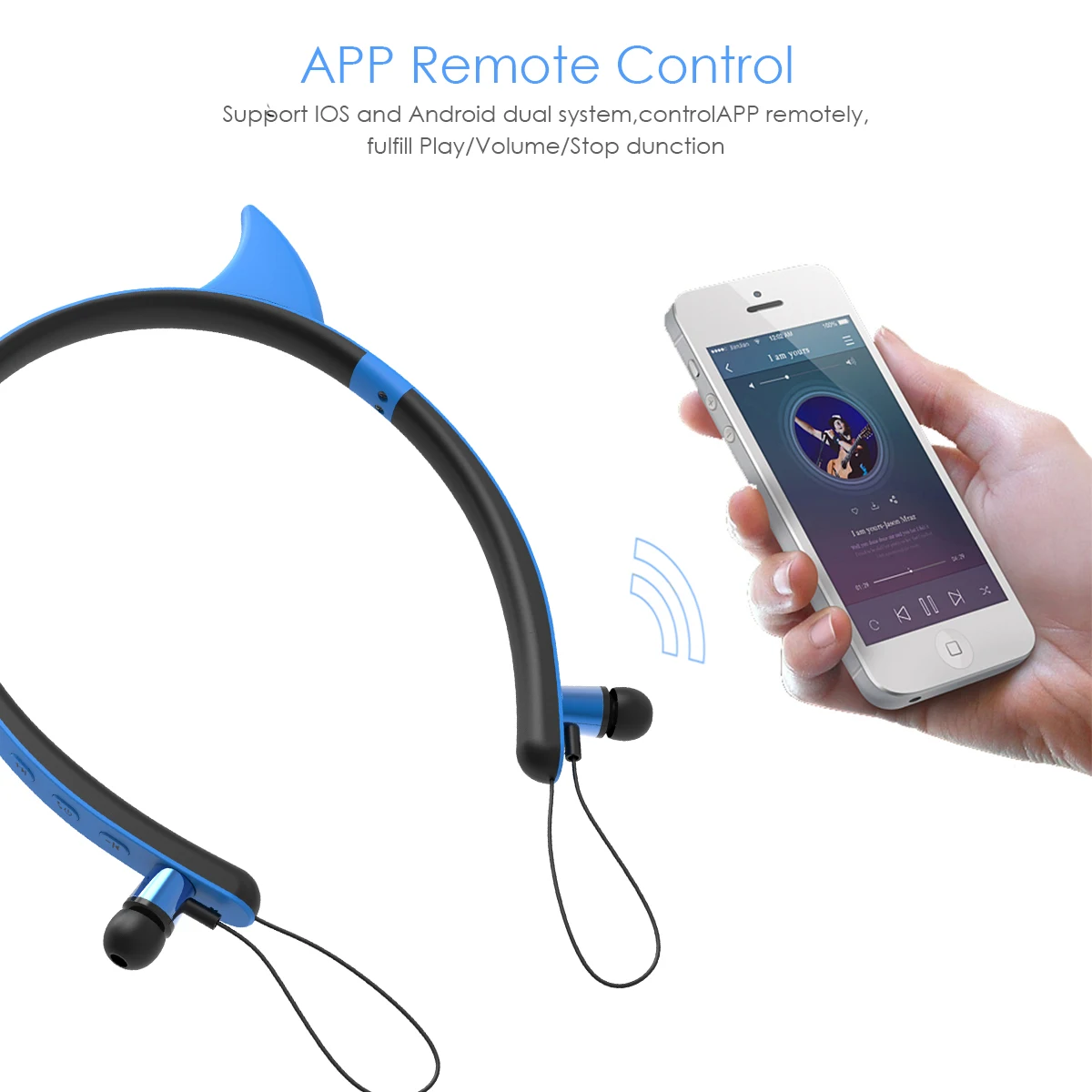 Bluetooth наушники SOONHUA с милыми кошачьими ушками магнитные спортивные вкладыши