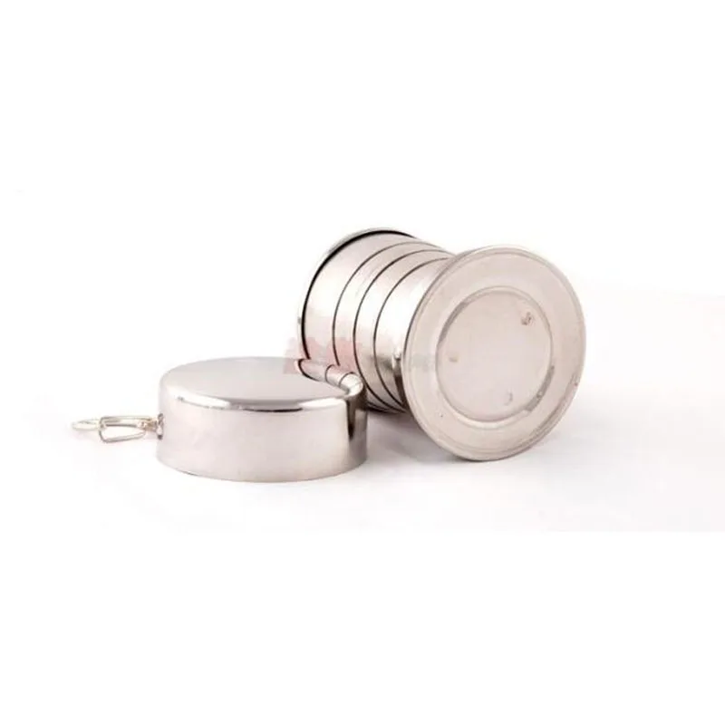 Складная чашка из нержавеющей стали для кемпинга переносная путешествий на