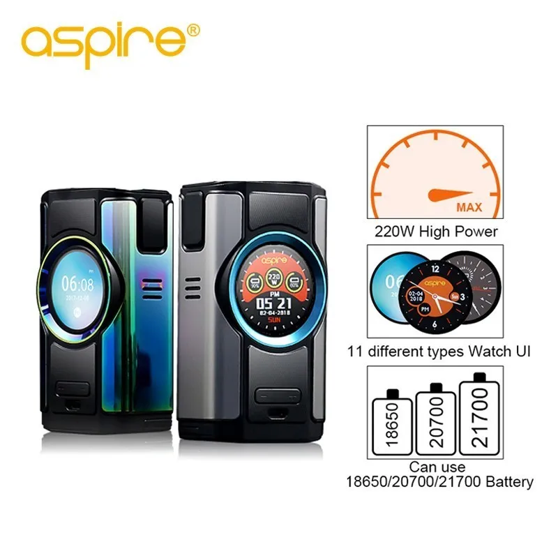 Электронная сигарета мод Aspire &quotДинамо&quot 220 Вт 510 нить Vape коробка Поддержка VW VV