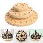 Высококачественная трехслойная коробка для хранения эфирных масел, 39 ячеек, круглая деревянная подставка