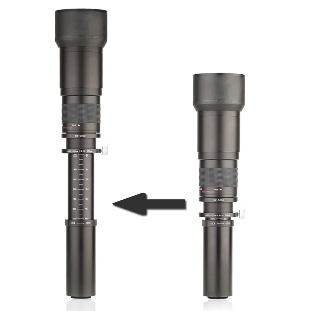 

JINTU 650-1300mm f/8-16 Supper Telephoto Zoom Lens for Sony A99V A99 A77 A68 A65 A58 A57 A55 A37 A35 A33 A900 A700 A580 Camera