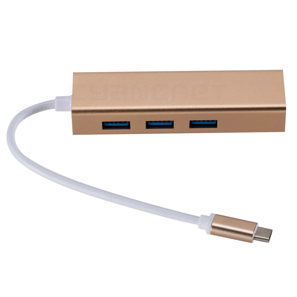 Док станция с адаптером Type C адаптер USB 3 1 на 0x3 Ethernet LAN RJ45 сетевая карта кабель для