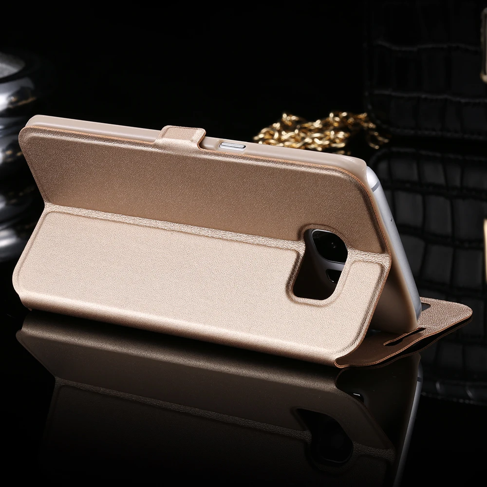 Чехол из искусственной кожи KISSCASE для Samsung Note 4 5 S4 S5 Galaxy S8 Plus S7 S6 Edge с откидной