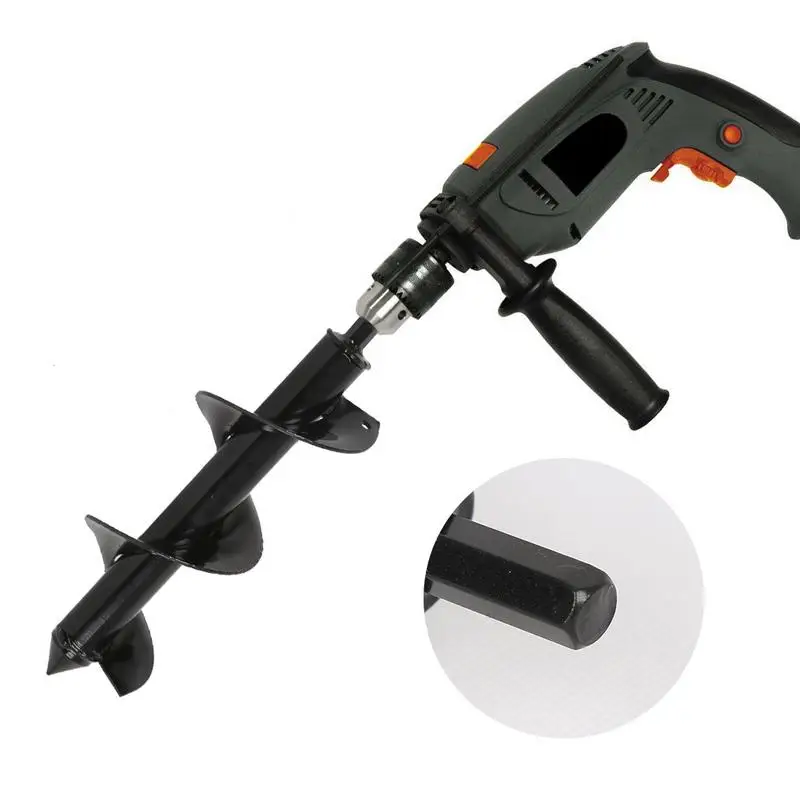 

Hexagon Drill Bit Gardening Auger Bits For Planting Bulbs Seedlings Ground Hexagonal Drill Bit Alloy Short Rod Twist Drill #35