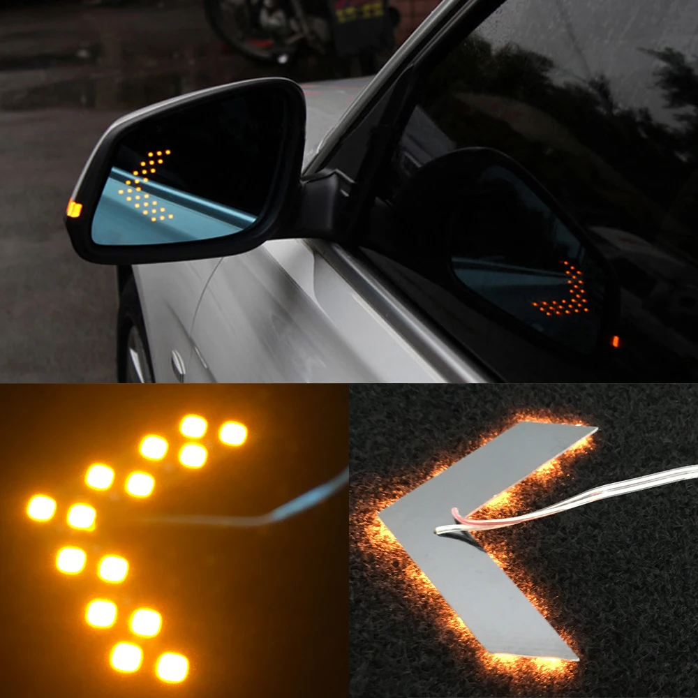 2 шт. 14 SMD LED панель со стрелками для автомобиля зеркало заднего вида индикатор