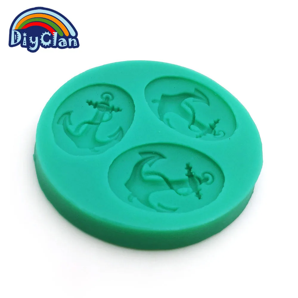 Diy якорь силиконовые формы для украшения торта инструменты пиратский корабль