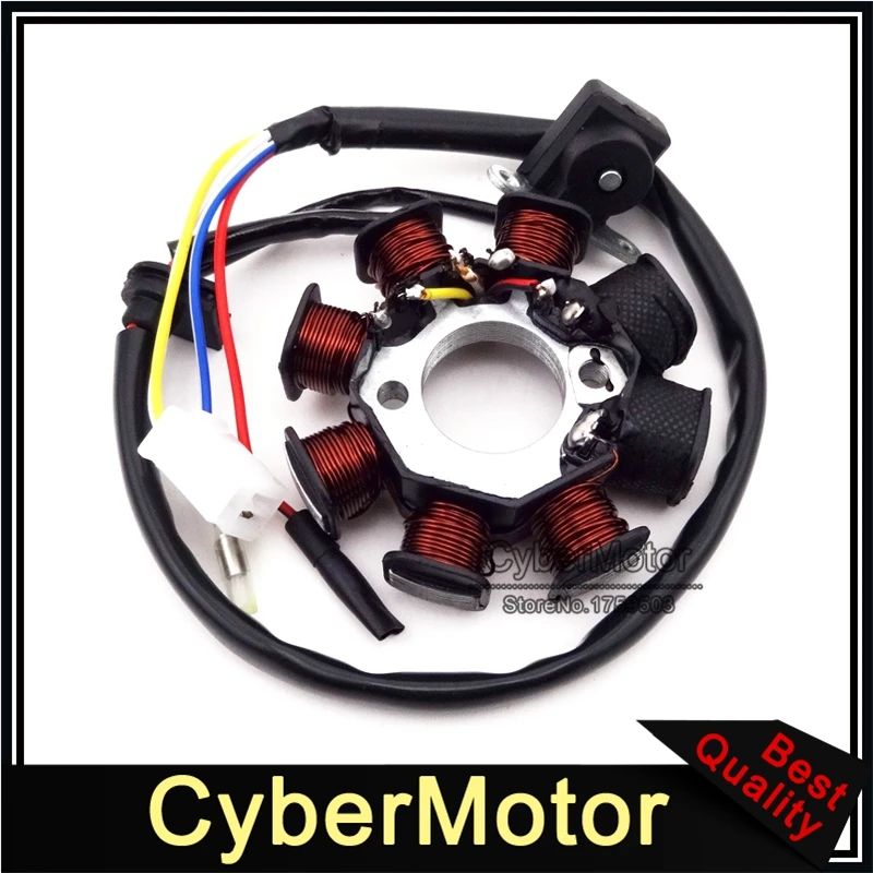 8 Катушек статор для двигателя GY6 49cc 50cc китайский мопед скутер Sunl Roketa Vespa Jonway Znen Jmstar