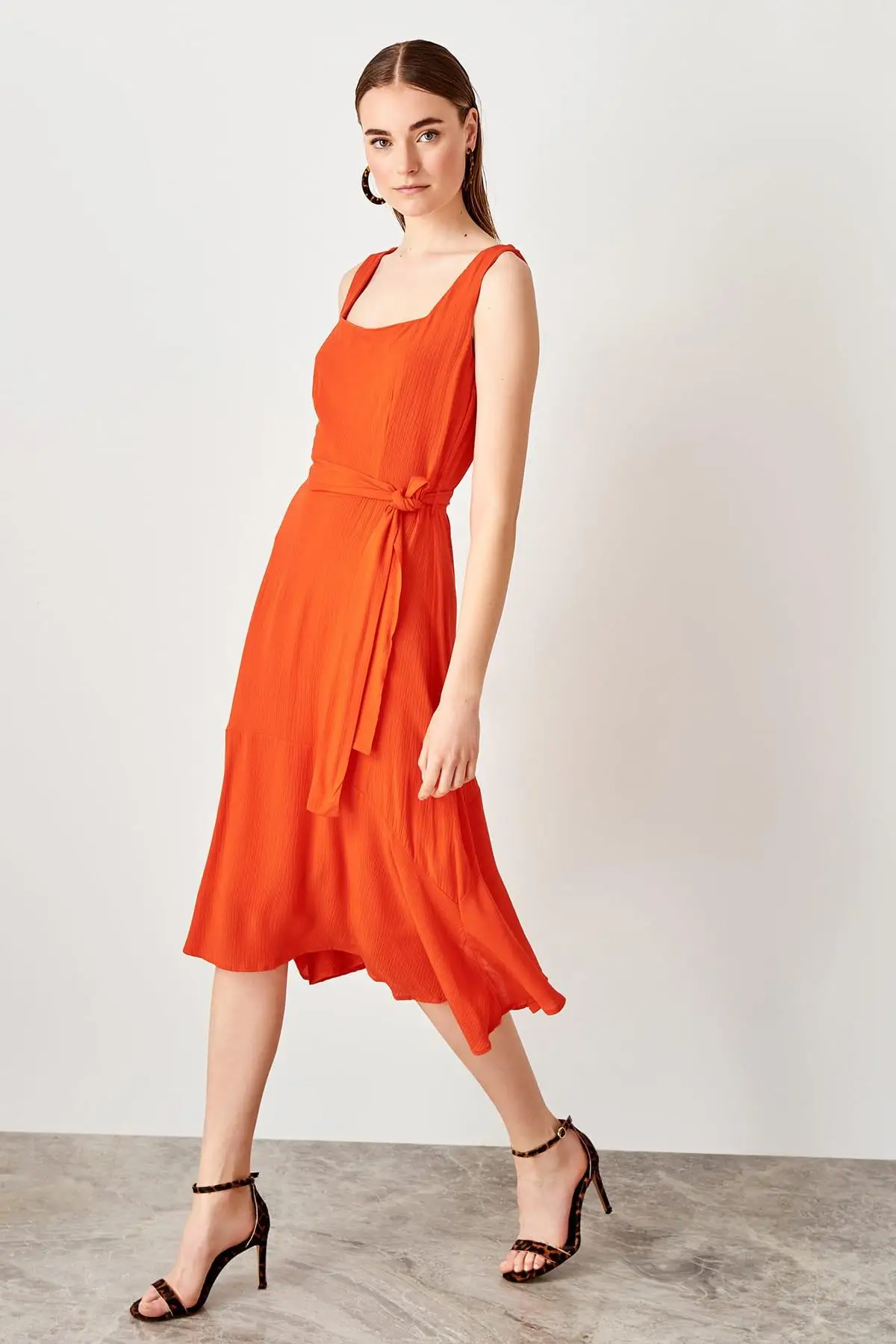 Trendyol платье с поясом TWOSS19IE0020|Женские платья| |