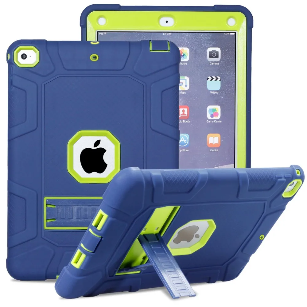 Чехол для iPad 9 7 2018 противоударный Прочный резиновый чехол-подставка 5th 6th Gen A1893 A1954