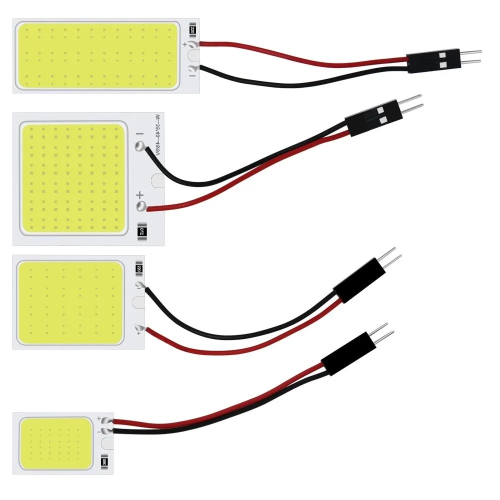 2 шт. T10 Cob 18 24 36 48 SMD Автомобильные светодиодные панели для автомобиля лампы чтения